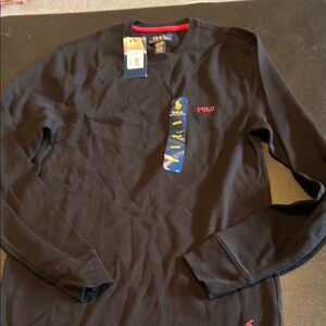 Men’s Ralph Lauren polo thermal top size medium, black color  color
